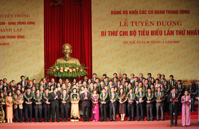 ຄະນະພັກກຸ່ມອົງການສູນກາງ    ຍ້ອງຍໍສັນລະເສີນເລຂາ    ຫນ່ວຍພັກດີເດັ່ນ 500 ທ່ານ.